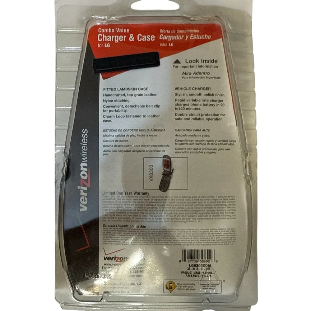 Verizon Wireless Charger and Case for LG